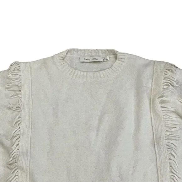 Bishop + Young Makenzie Fringe Pullover Sweater Oversized Size XS. Will fit S - Picture 4 of 5